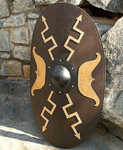 Oval Roman Shield. Windlass. Escudo Romano. Marto